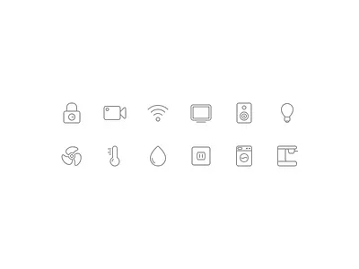 Smart Home Icons home icons line smart