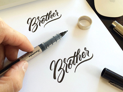 Brother b brother brush pen calligraphy