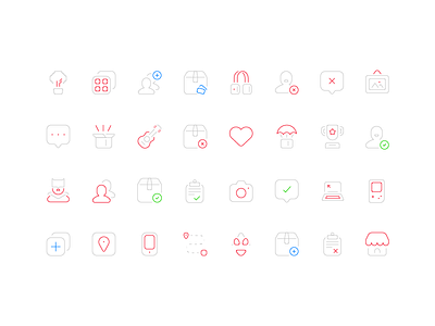 Paperclip icons app grey icons minimal paperclip red stroked