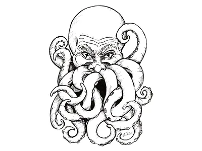 Cthulhu cthulhu drawing illustration ink octopus pen tentacles