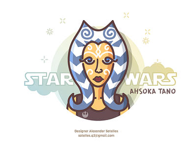 Ahsoka Tano 2d ahsoka tano female girl illustration line art star wars