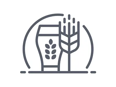 Mmmm. Beer. barley beer beer icon craft beer line icon