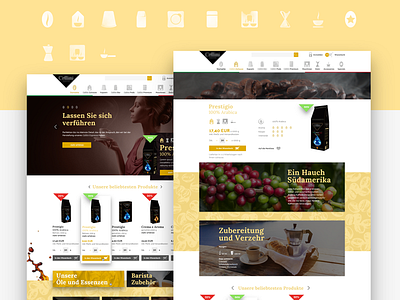 Customer Layout coffee icons interface design layout shop ui web