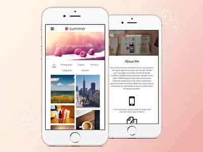 Summer—Creative, Portfolio HTML Theme creative design fresh html mobile portfolio responsive template theme ui user experience ux