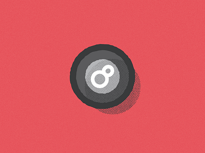 Eight ball 2d ball drawing eight flat illustration vector