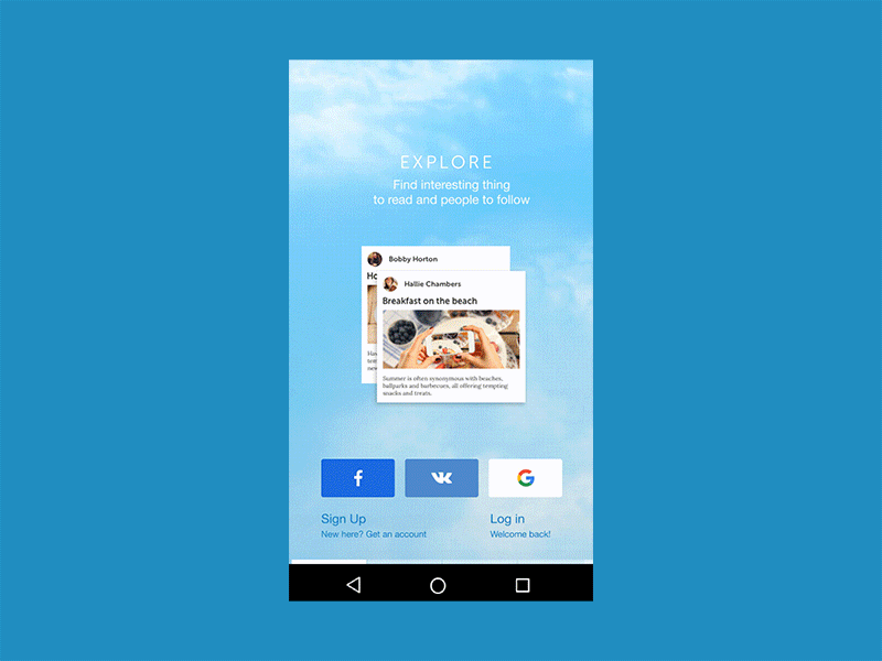Onboarding android app design onboarding principle ui ux