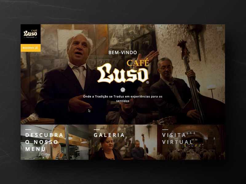 Cáfe Luso - Functional Animation animation design food interaction interactive design restaurant ui website