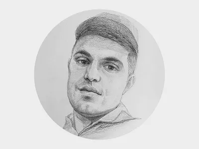 portrait dagestani face graphic hand drawing image man military paper pencil picture portrait soldier