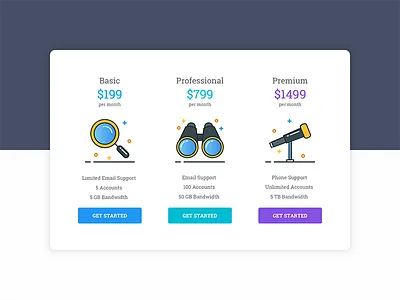 Pricing Page card graphic hr icon illustration pricing search simple stroke ui ux vector