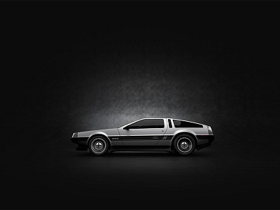 delorrrean 3d car delorean render