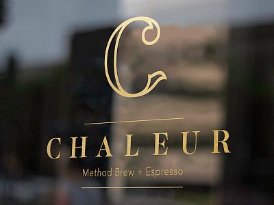 Chaleur - Logo Mockup chemex coffee drop cap espresso french logo