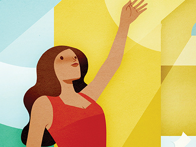 Reach illustration office woman