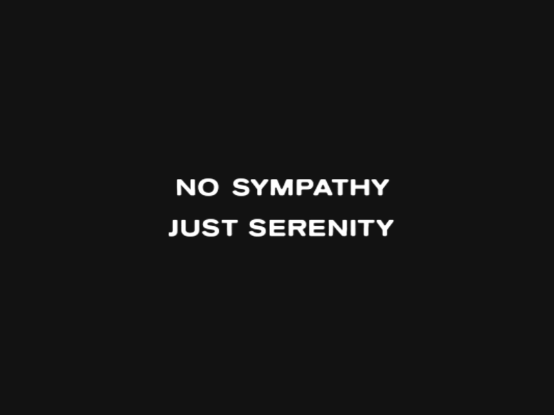 No Sympathy animated glitch paper shredder type vector warped
