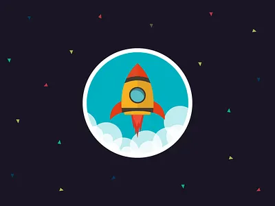A Rocket art colors design illustration rocket vector