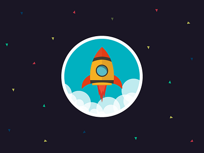 A Rocket art colors design illustration rocket vector