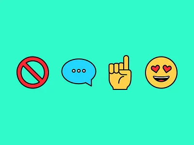 No words, just emojis. emoji icon illustration