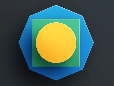 Form/Color/Light Test blue green light shadow shapes yellow