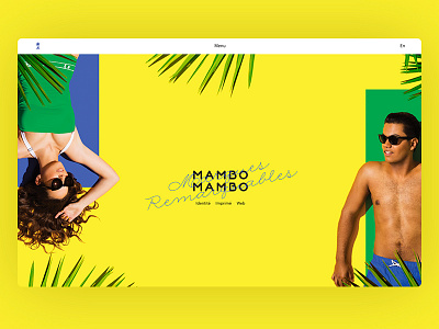 Temporary website beach colorful design onepager palm tree sea summer sun web website