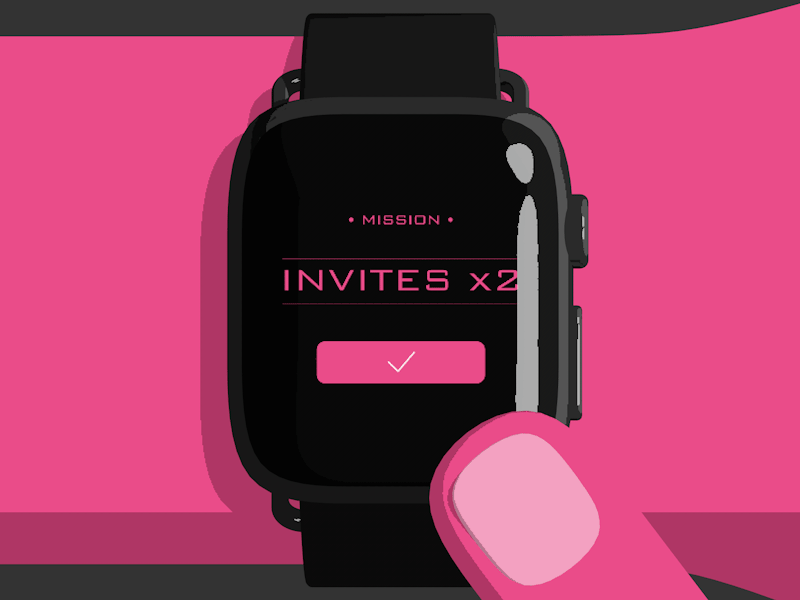 MISSION: INVITES x2 animation c4d cinema 4d fui gif iwatch mission motion design motion graphics sketchandtoon