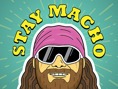 Macho Man Randy Savage Fan Art 80s macho man randy savage wrestler wrestling wwe wwf