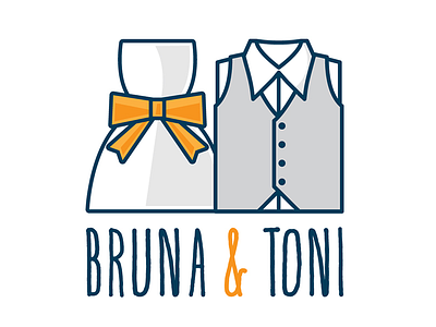 Bruna & Toni wedding logo wedding