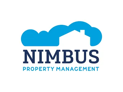 Nimbus Property Management cloud house logo management property sans serif slab serif