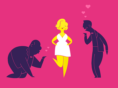 Marilyn blonde celebrity characters design illustration marilyn monroe