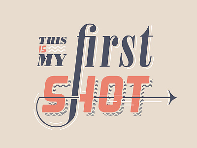 Hello Dribbble 1st shot arrows bodoni debut shot first shot ranger waves