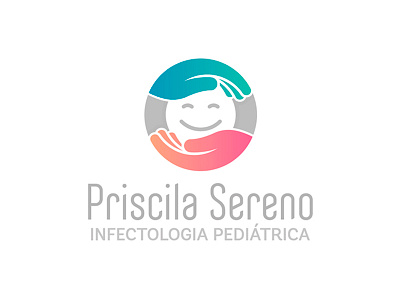 Priscila Sereno - Pediatric Infectious Diseases brand branding child hands hug logo logotype medic pediatrician smile symbol