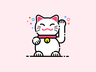 Lucky Cat icon，illustration