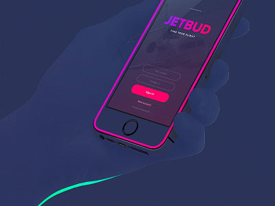 JETBUD App #1 application design flight minimalist mobile ui ux