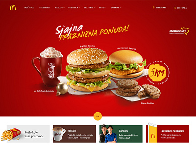 Mcdonald's Bosnia Redesign Concept bosnia homepage mcdonalds sarajevo web website wop