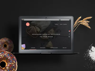 HomeBakee redesign landing page bakery cake landing page website