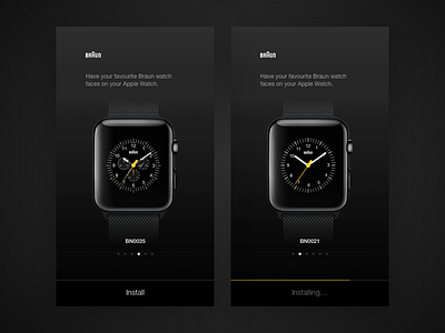 Braun Apple Watch faces apple watch braun dark ios watchface