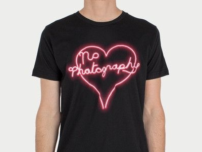 Father John Misty - No Photography Shirt apparel father john misty heart indie laser merch neon photography shirt sub pop