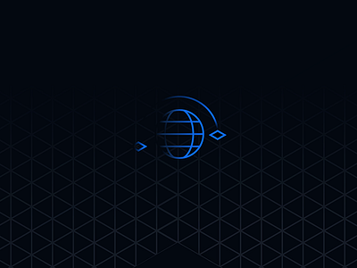 Saturday morning goofin' blue deploy diamond globe grid icon tech