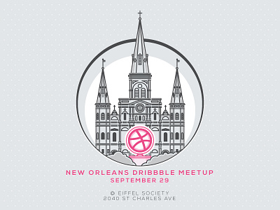 NOLA Dribbble Meetup illustration meetup vector