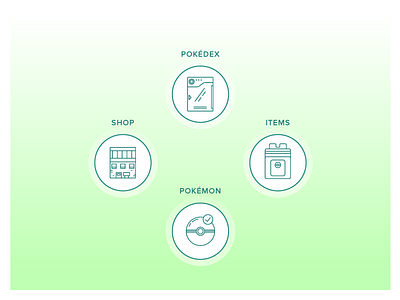 PokéGo - Alternative Menu Icons game iconography icons poke backpack poke mart pokeball pokedex pokemon pokemon go