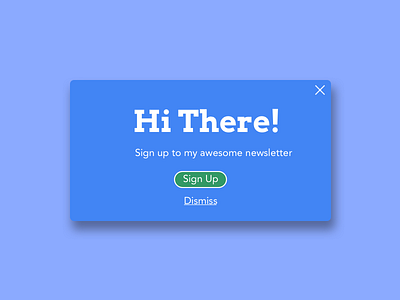 Daily UI #16 - Pop-Up / Overlay 016 dailyui day16 pop up ui ux