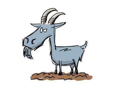 Goat 100daychallenge adobe draw farm goat vector