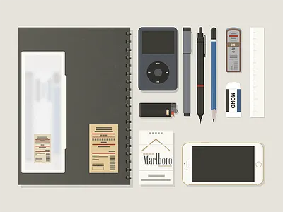 What's in my bag illustrison