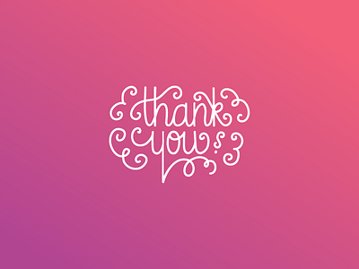 Thank you custom type debut hand lettering handlettering lettering script swirl thank you thanks typography