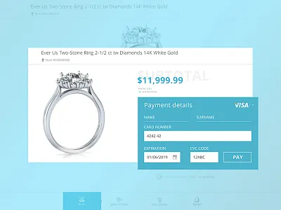 Day 002 - Credit Card - Daily UI card credit dailyui flat modal register shopping ui ux visa
