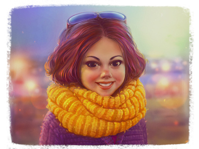 Portrait illustration painting portrait