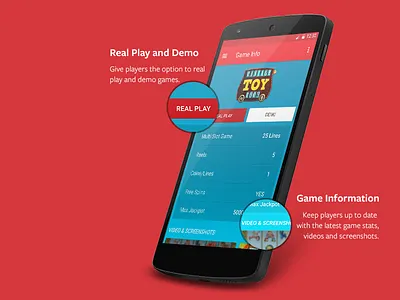 Android Game Concept android app gambling gaming material design red