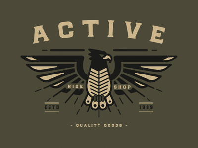 Active Ride Shop Native Eagle graphics illustration native amercian eagle vector pin design t shirt design vector design