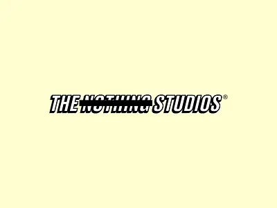 The Nothing Studios 3d beige black brand fashion logo nothing studio white