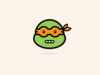 🐢 Michel Angelo - Turtle Ninja🍕 empty icon illustration ninja skills state turtle vector