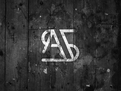 AS monogram as black and white line type monogram symbol typography