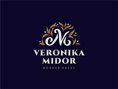 Veronika Midor logotype dress fashion kosher logo logotype monogram